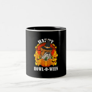 Dog Gift Bulldog Halloween Gift For Dog Lovers Two-Tone Coffee Mug