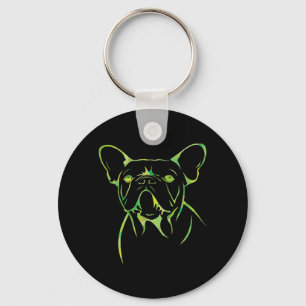 Dog Gift   Cute Coldly French Bulldog Gift Key Ring