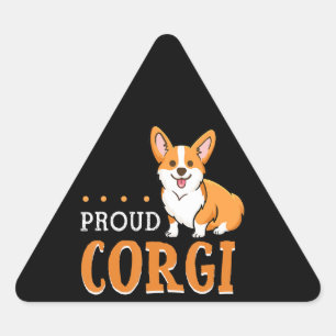 Dog Gift   cute corgi auntie funny Triangle Sticker