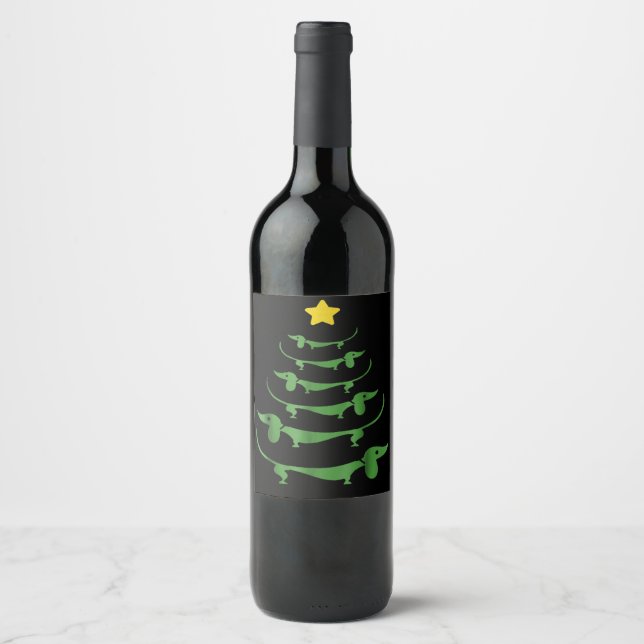 Dog Gift | Dachshun Lovely Wine Label (Front)