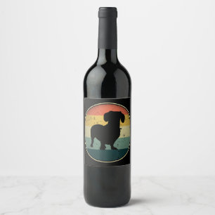 Dog Gift Dachshund Dog Lover Gifts Distressed Wine Label