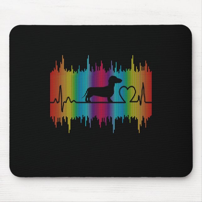 Dog Gift | Dachshund Love Mouse Mat (Front)