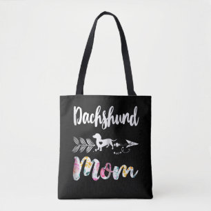 Dog Gift Dachshund Mum Dachshund Floral Tote Bag
