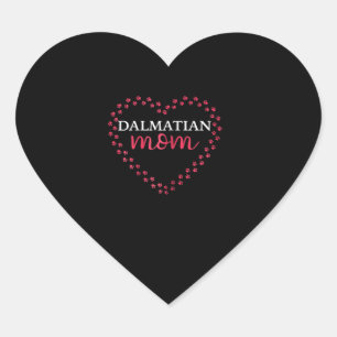 Dog Gift Dalmatian Mum Lovely Heart Sticker