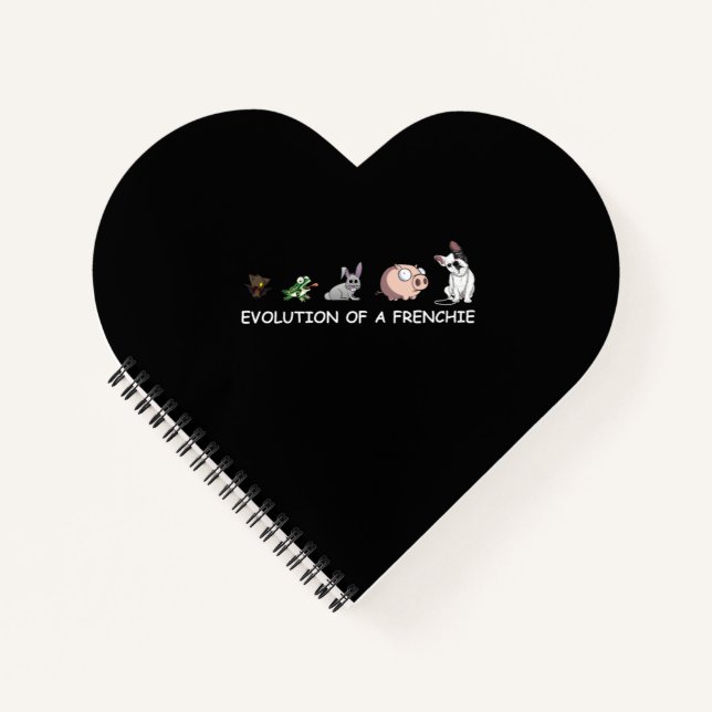 Dog Gift | Evolution Of A Frenchie Notebook (Front)