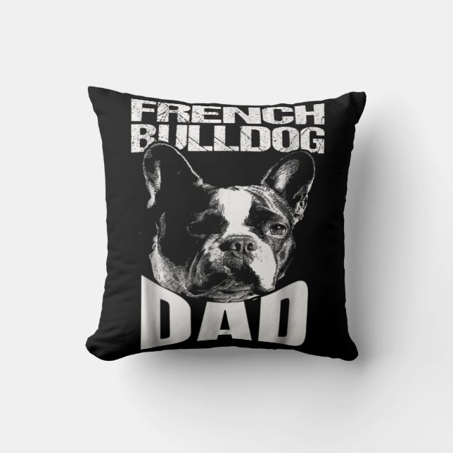 Dog Gift | French Bulldog Dad Cushion (Front)