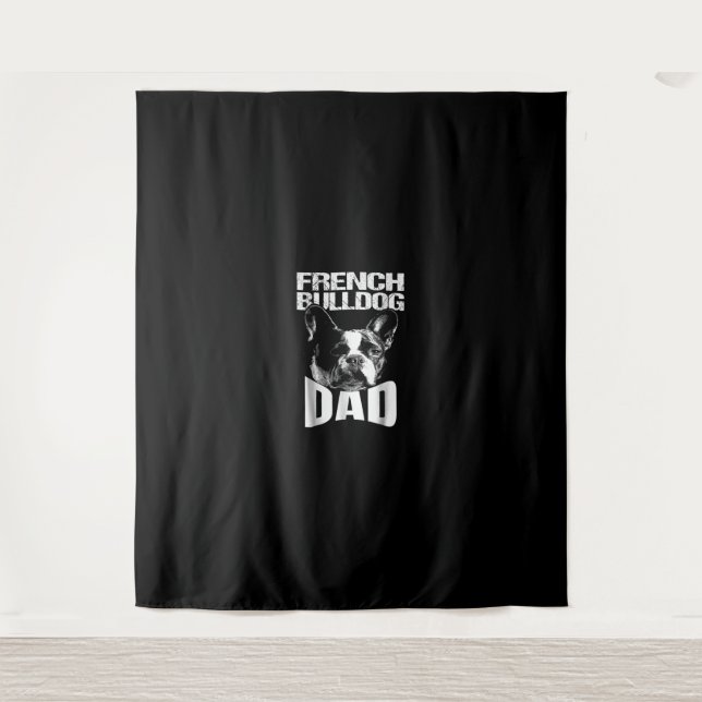 Dog Gift | French Bulldog Dad Tapestry (Front)