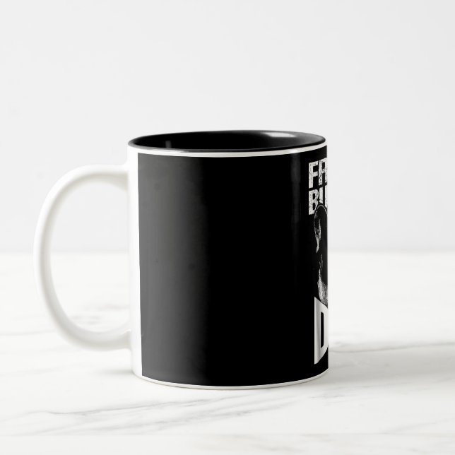 Dog Gift | French Bulldog Dad Two-Tone Coffee Mug (Left)