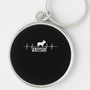 Dog Gift French Bulldog Heart Key Ring