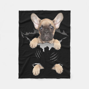 Dog Gift French Bulldog Puppy Gift Fleece Blanket