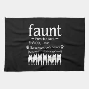 Dog Gift   Frenchie Aunt - Like Mum Only Cooler Tea Towel