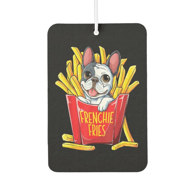 Dog Gift | Frenchie Fries Car Air Freshener (Front)