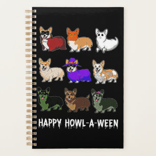 Dog Gift Funny Corgi Dog Halloween Planner