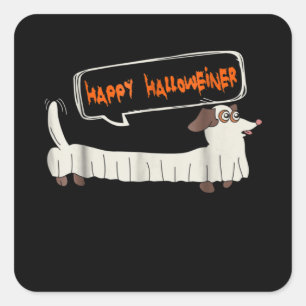 Dog Gift   Happy Halloweiner Corgi Square Sticker