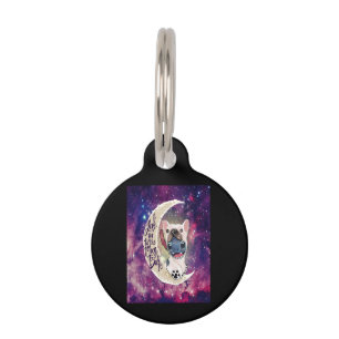 Dog Gift I Love You To The Moon And Back Pet Tag