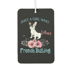 Dog Gift   Loves French Bulldog Car Air Freshener
