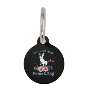 Dog Gift   Loves French Bulldog Pet Tag