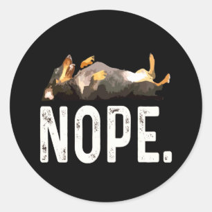 Dog Gift   Miss Dachshund. Nope. Classic Round Sticker