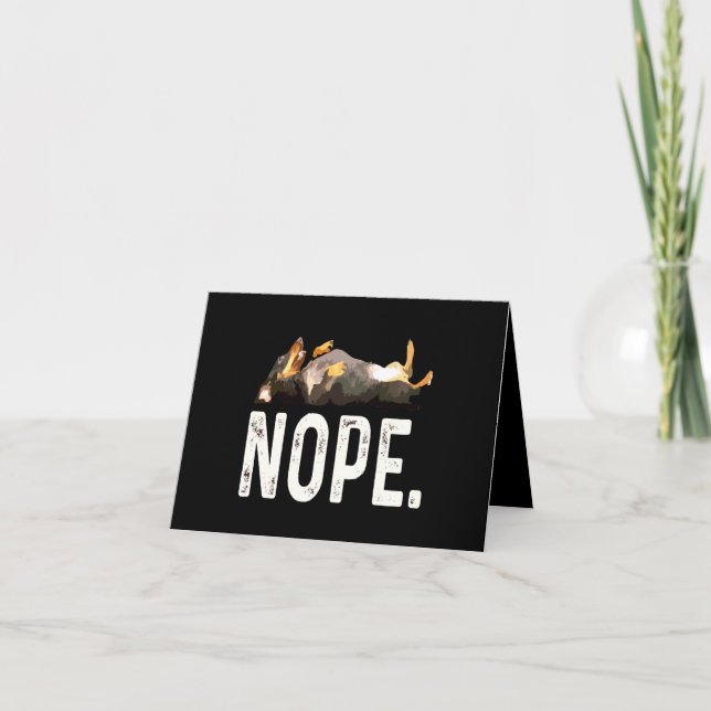 Dog Gift | Miss Dachshund. Nope. Thank You Card (Front)
