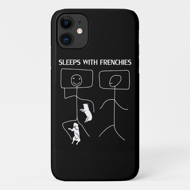 Dog Gift | Sleeps With Frenchies Case-Mate iPhone Case (Back)