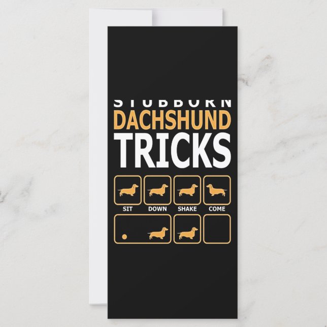 Dog Gift | Stubborn Dachshund Tricks (Front)
