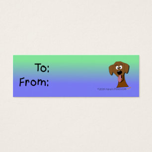 Dog Gift Tag (Green and Blue)