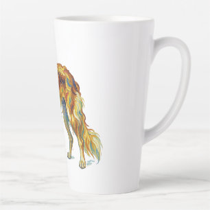 Dog Gift Vibrant Colorful Saluki Dog Design Latte Mug