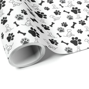 Dog Gift Wrap Wrapping Paper Paws