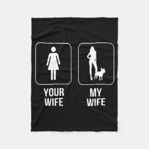 Dog Gift Your Wife - My Wife French Bulldog Fleece Blanket