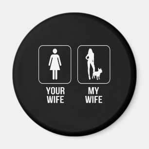 Dog Gift Your Wife - My Wife French Bulldog Magnet