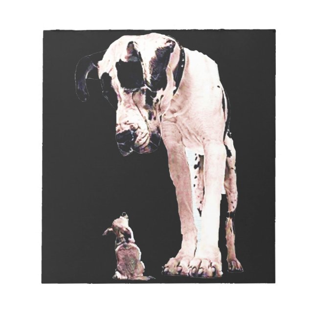Dog Gifts | Family Great Dane Lovers Notepad (Front)