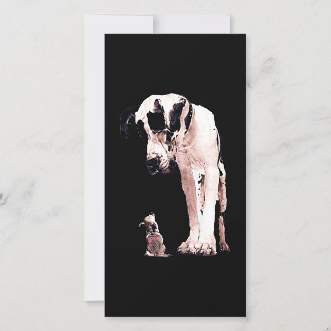Dog Gifts | Family Great Dane Lovers Thank You Card (Front)