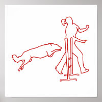 Dog Girl Agility Poster