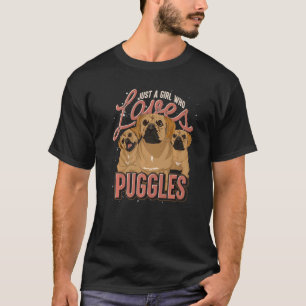 Dog Girls Dog Owner Women Animal Pet Puggle T-Shirt