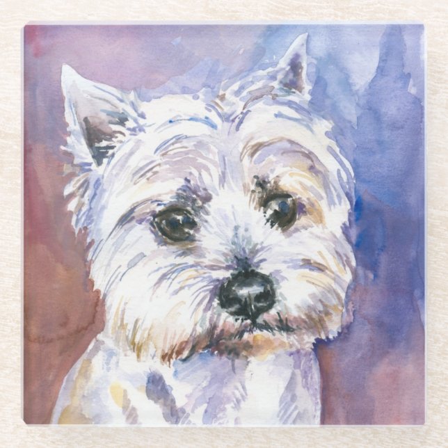 Dog Glass Coaster (Front)