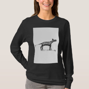 Dog Golden Labrador Retriever Scribble Leash Train T-Shirt