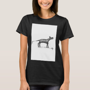 Dog Golden Labrador Retriever Scribble Leash Train T-Shirt