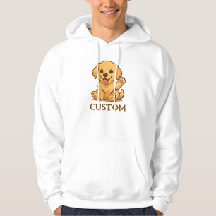 Dog Golden Retriever Custom Text Unisex Man/Woman Hoodie