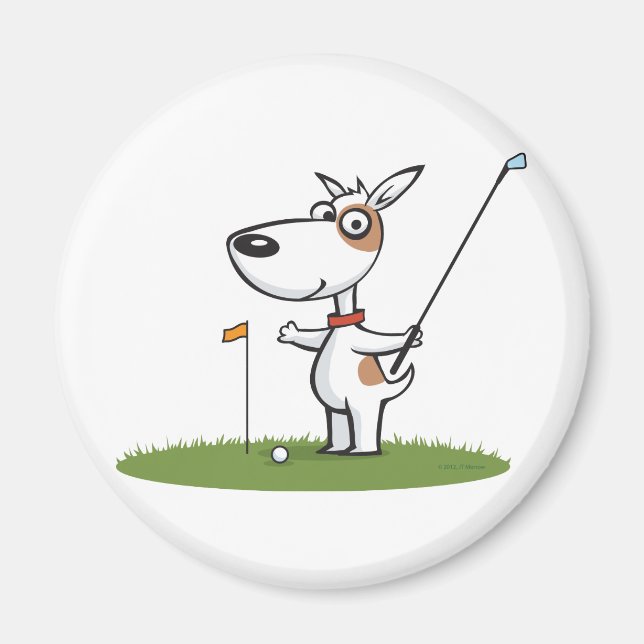 Dog Golf Magnet (Front)