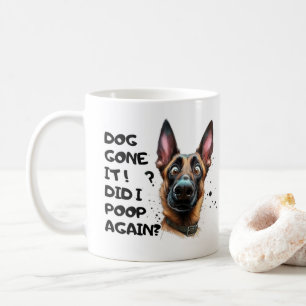 Dog Gone it! Did I Poop Again? Funny Shephard Dog  Coffee Mug