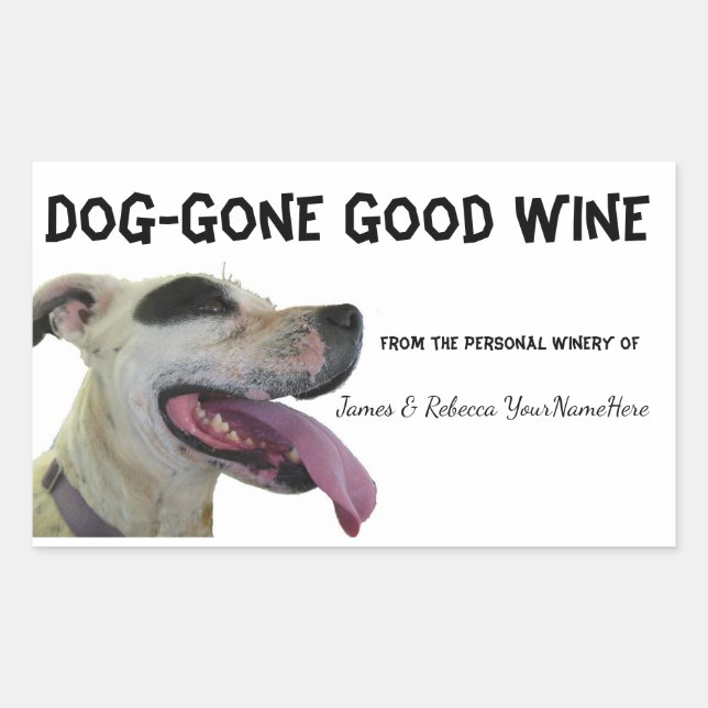 Dog Gone Personalised Wine Labels Humour (Front)