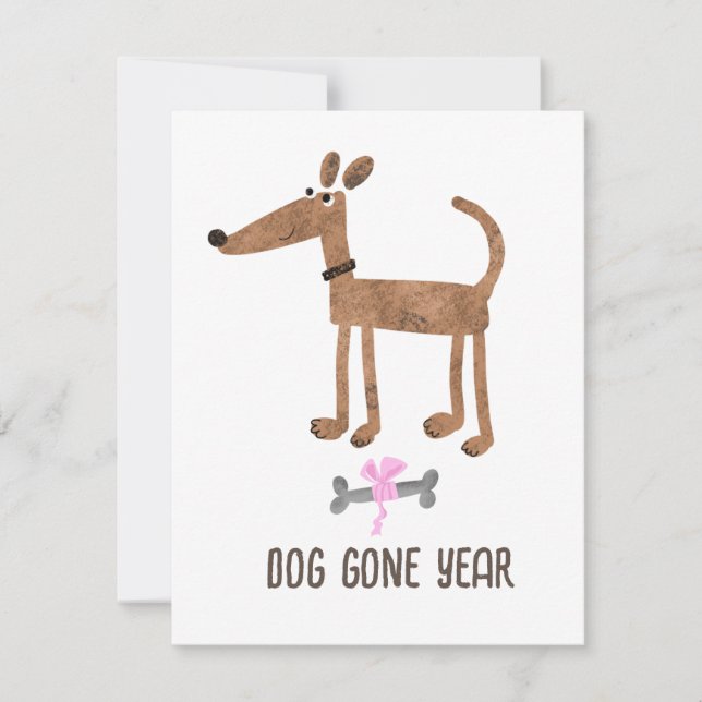 Dog Gone Year Funny Card (Front)