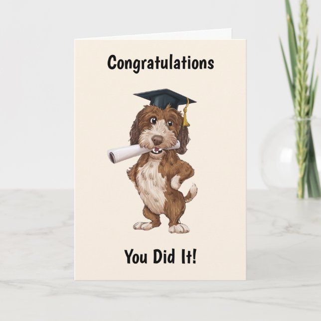 Dog Graduation Personalised Card (Front)