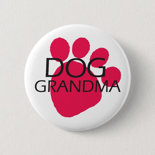 Dog Grandma 6 Cm Round Badge (Front)