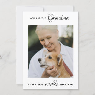 Dog Grandma Personalised Pet Photo Mother's Day Holiday Card