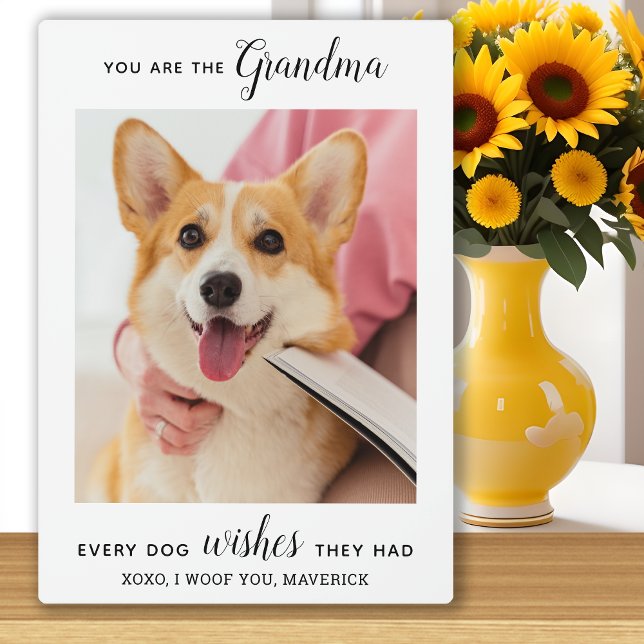 Dog Grandma Personalised Pet Photo  Plaque (Creator Uploaded)