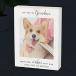 Dog Grandma Personalised Pet Photo Wooden Box Sign<br><div class="desc">Happy Birthday the the best dog grandma ever ! Give Grandma a cute and funny personalised pet photo plaque from her best grandchild, the dog! "You Are The Grandma Every Dog Wishes They Had " Personalise with your special message, the dog's name & favourite photo. This dog grandma plaque is...</div>