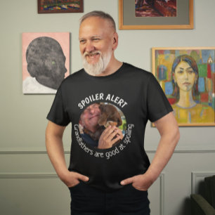 Dog Grandpa/Grandad Fathers Day Custom Photo T-Shirt