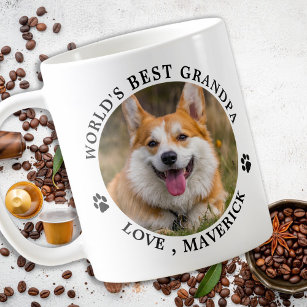 Dog Grandpa Personalised Pet Photo Dog Lover Coffee Mug