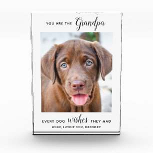 Dog Grandpa Personalised Pet Picture Photo Block